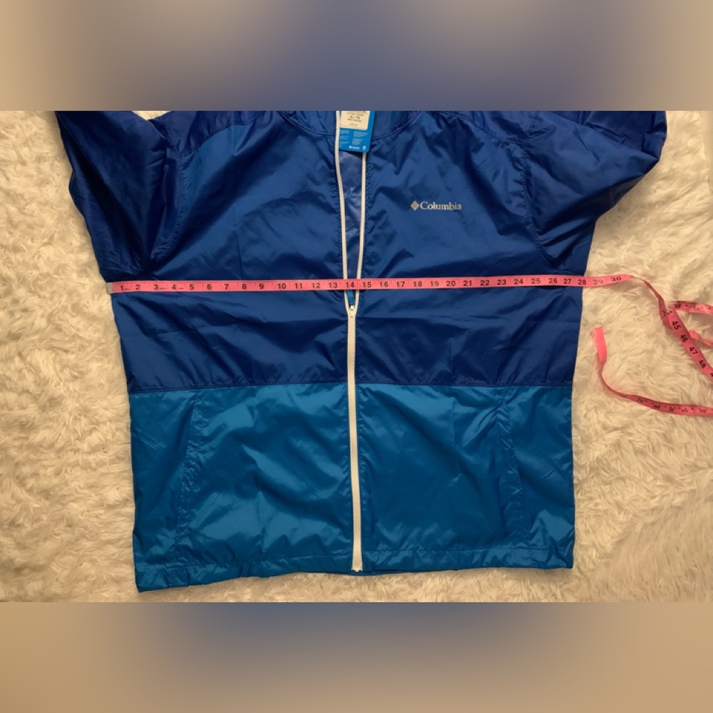 Men’s Columbia Blue Hooded Jacket Windbreaker - Picture 6 of 7
